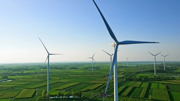風力發電清潔能源碳達峰視頻素材